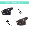 Hayes London | Italian Leather Reversible Black & Brown Belt For Men (Leather Texture: Viper)