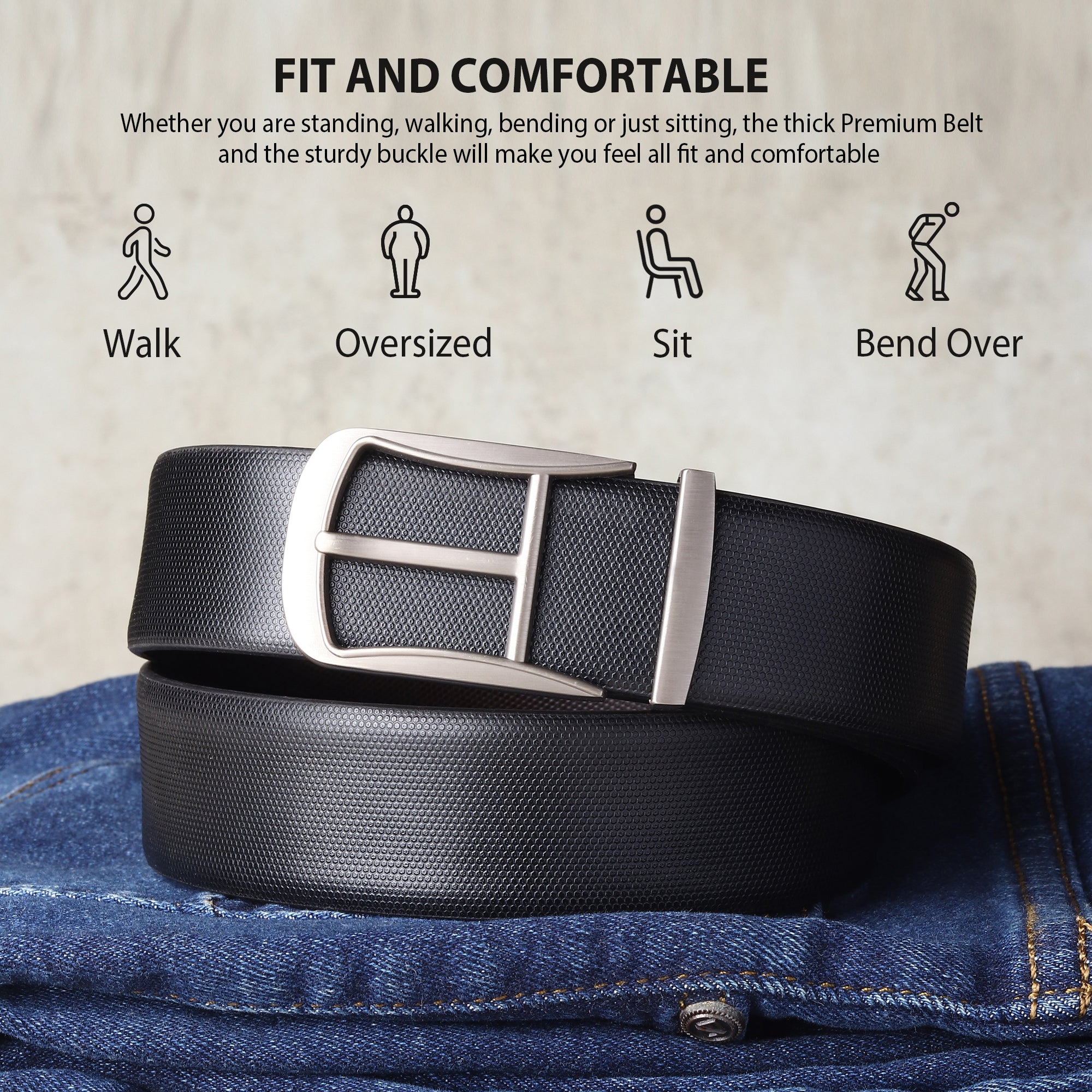 Cronos Braided Black & Brown Italian Leather Reversible Belt for Men – Grey Buckle