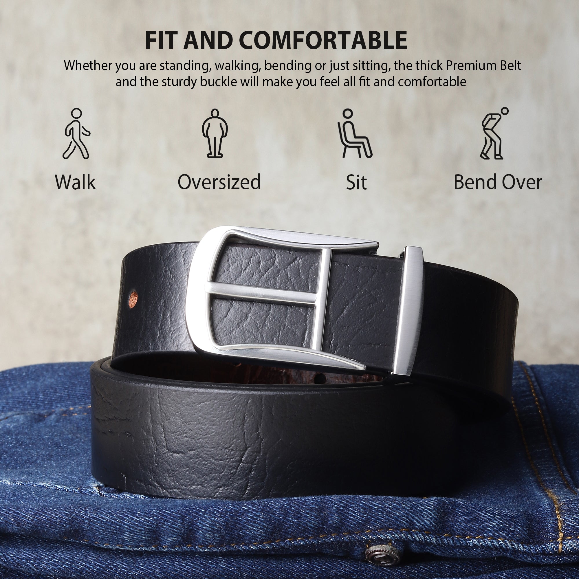 Cronos Wild Black & Brown Italian Leather Reversible Belt for Men – Silver Buckle