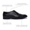 Hayes London | Monarch Wingtip Brogues – Black Perforated Genuine Leather Men’s Shoes