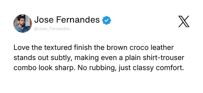 Milan Brown Formal Penny Loafers for Men – Genuine Leather Croco Slip-On Shoes for Office & Party Wear Review 1