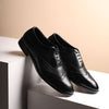 Hayes London | Monarch Wingtip Brogues – Black Perforated Genuine Leather Men’s Shoes