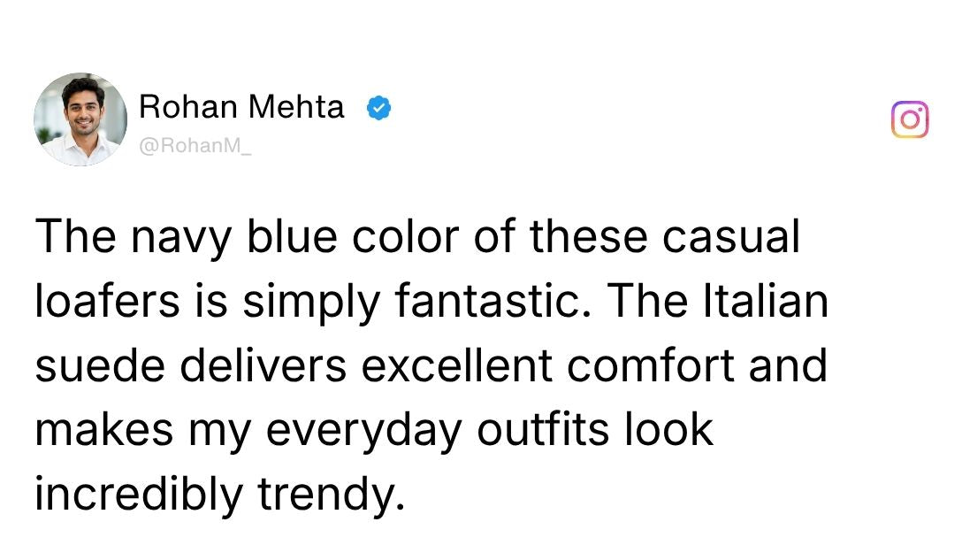 Velour Navy Blue - Italian Suede Leather Casual Loafer Shoes for Men – Smart, Breathable Summer-Walk Loafers Review 2