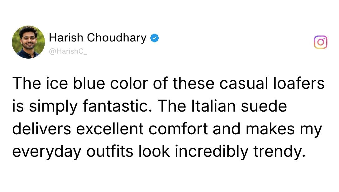 Velour Ice Blue - Italian Suede Leather Casual Loafer Shoes for Men – Smart, Breathable Summer-Walk Loafers Review 2