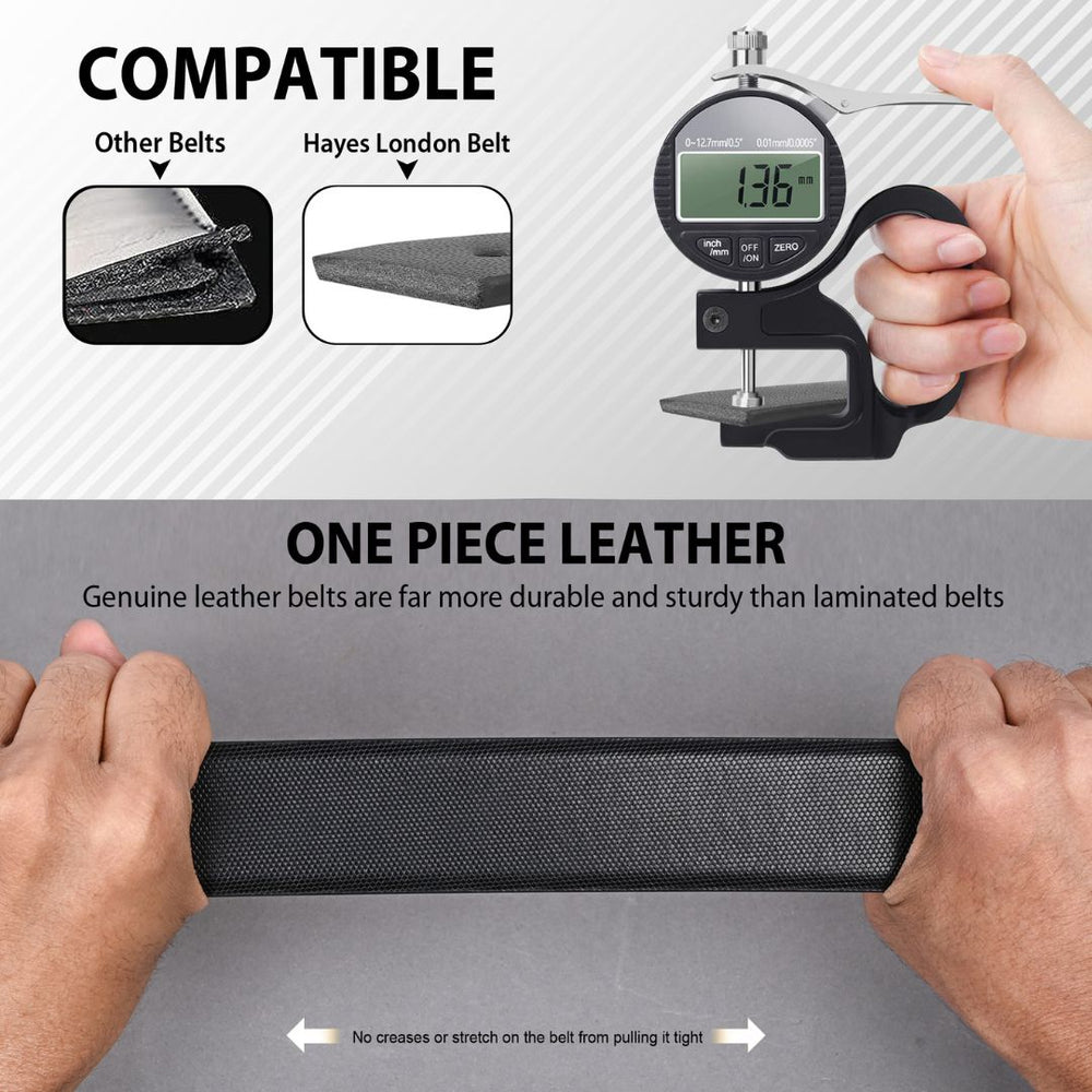 Hayes London | Italian Leather Reversible Black & Brown Belt For Men (Leather Texture: Braided)