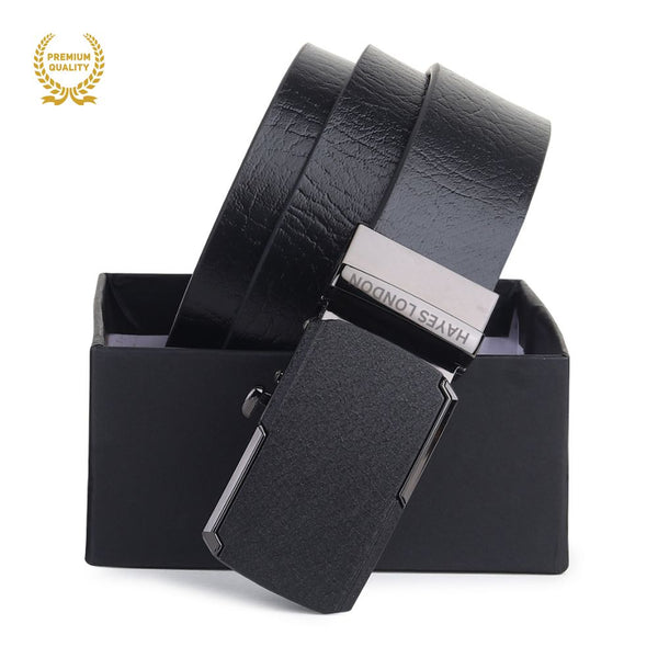 Hayes London | Armour Black & Brown Genuine Leather Auto-Lock Reversible Belt for Men – Micro-Adjustable Fit
