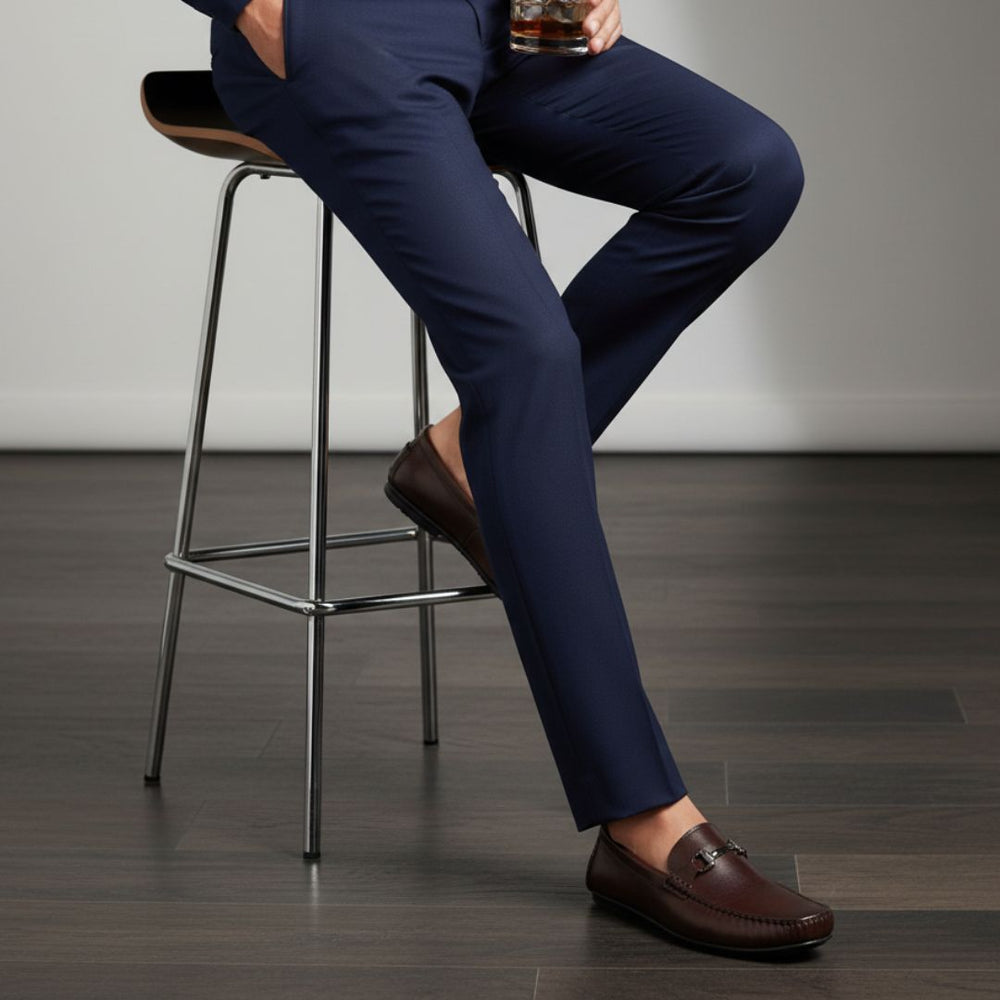 Hayes London | Belfort Driving Loafers – Brown Plain Genuine Leather Men’s Shoes