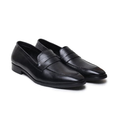 Hayes London | Belmonte Black Formal Penny Loafers for Men – Genuine Leather Slip-On Shoes for Office & Party Wear