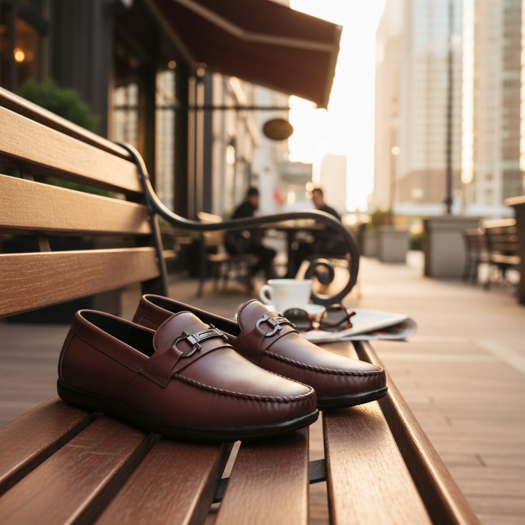 Hayes London | Blaze Horsebit Loafers – Brown Plain Genuine Leather Men’s Shoes