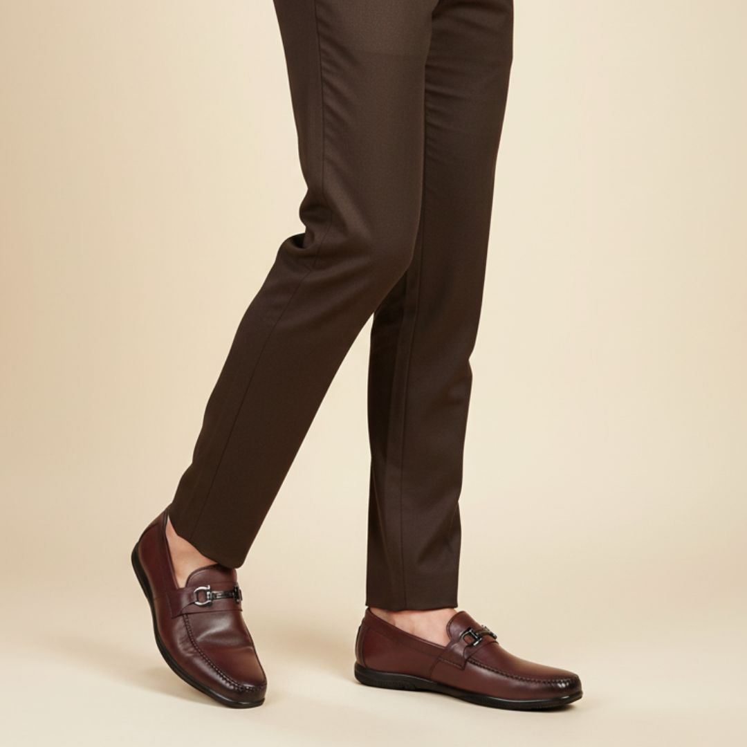 Hayes London | Blaze Horsebit Loafers – Brown Plain Genuine Leather Men’s Shoes