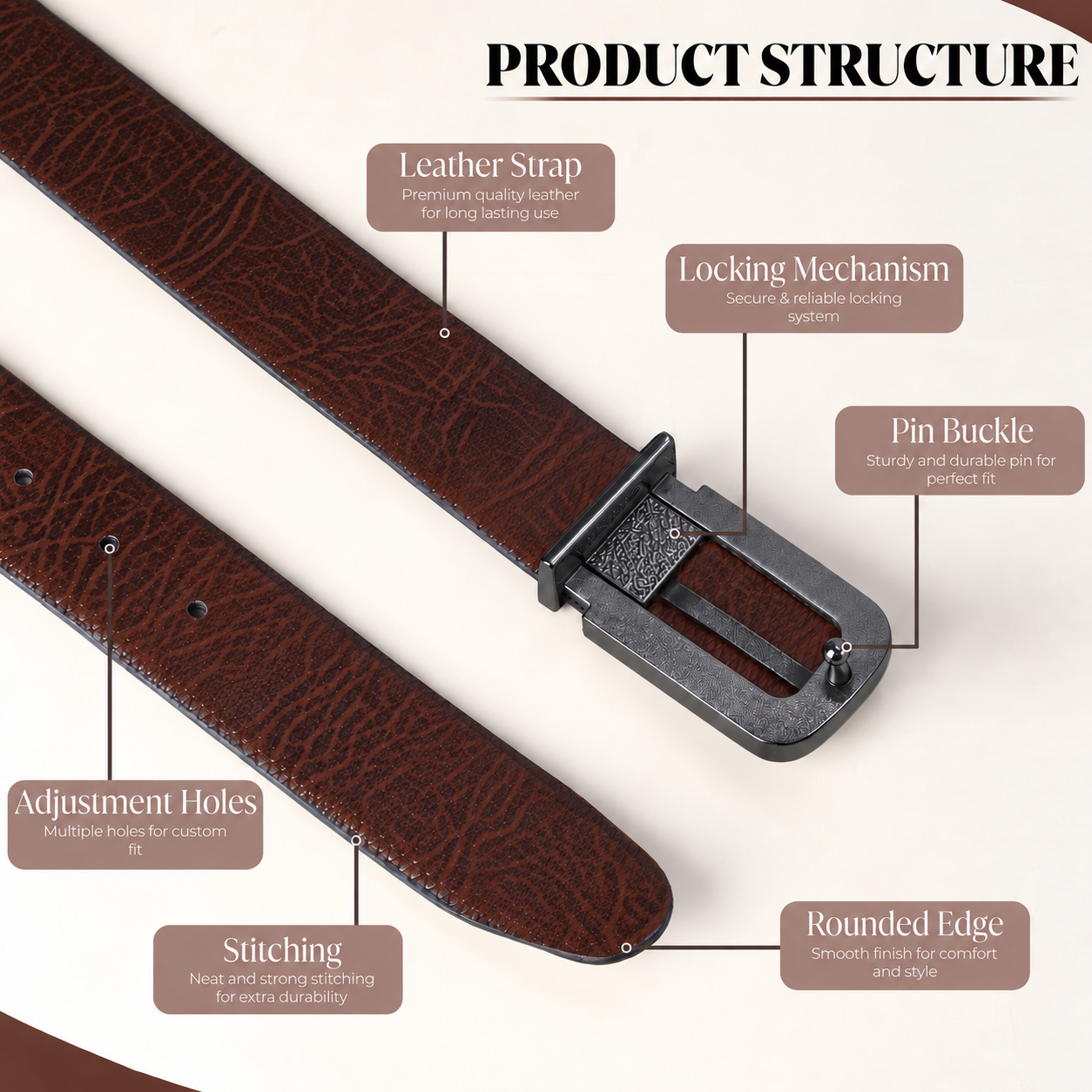 Hayes London | Cronos Wild Black & Brown Italian Leather Reversible Belt for Men – Gunmetal Grey Buckle