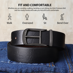 Hayes London | Cronos Wild Black & Brown Italian Leather Reversible Belt for Men – Gunmetal Grey Buckle