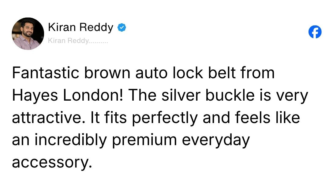 Cosmos Brown Genuine Leather Auto-Lock Belt for Men – Silver Buckle, Micro-Adjustable Fit Review 3