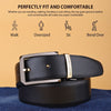 Hayes London | Italian Leather Reversible Black & Brown Belt For Men with Black & Gold Buckle (Leather Texture: Braided)