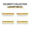 Hayes London | Reversible Black & Brown Genuine Leather Belt For Men with Black & Gold Buckle (Leather Texture: Wild)