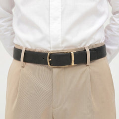 Hayes London | Italian Leather Reversible Black & Brown Belt For Men (Leather Texture: Viper)