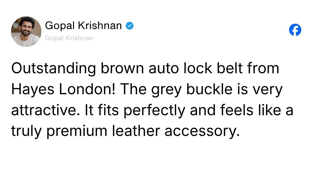 Nebula Brown Genuine Leather Auto-Lock Belt for Men – Grey Buckle, Micro-Adjustable Fit Review 3
