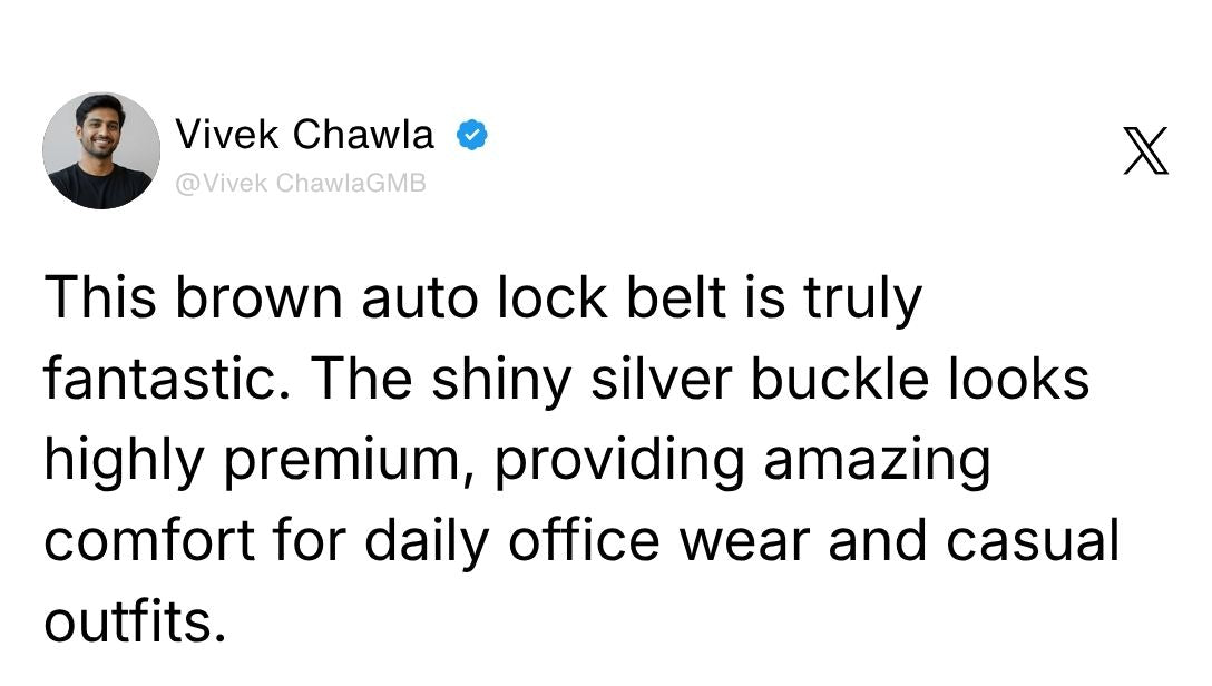Nebula Brown Genuine Leather Auto-Lock Belt for Men – Silver Buckle, Micro-Adjustable Fit Review 2