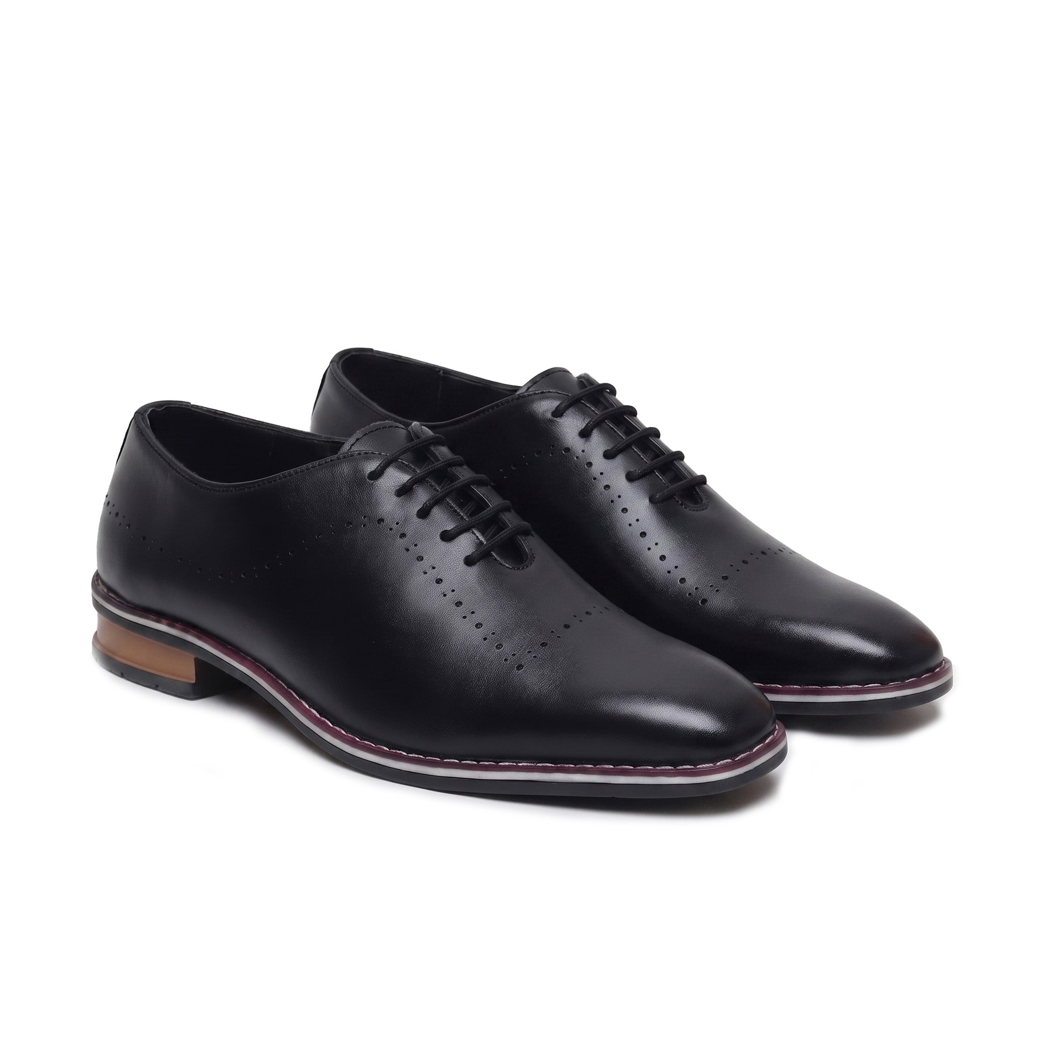 Hayes London | Shelby Wholecut Oxford Shoes – Black Plain Genuine Leather Men’s Shoes