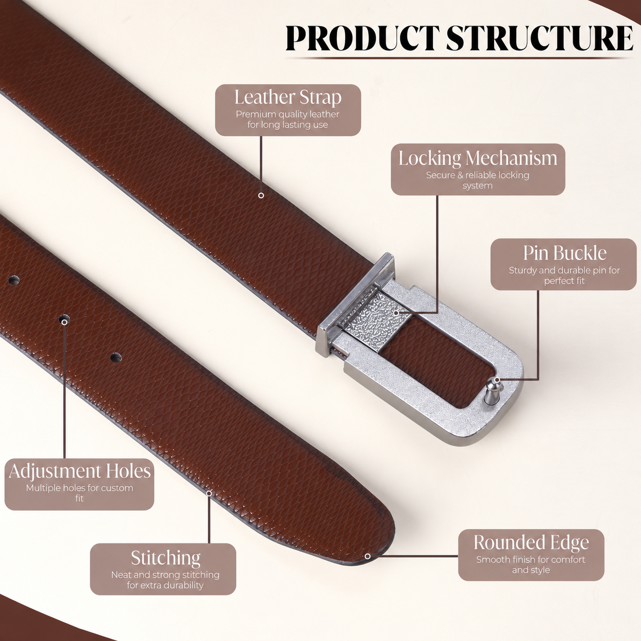 Hayes London | Cronos Viper Black & Brown Italian Leather Reversible Belt for Men – Silver Buckle