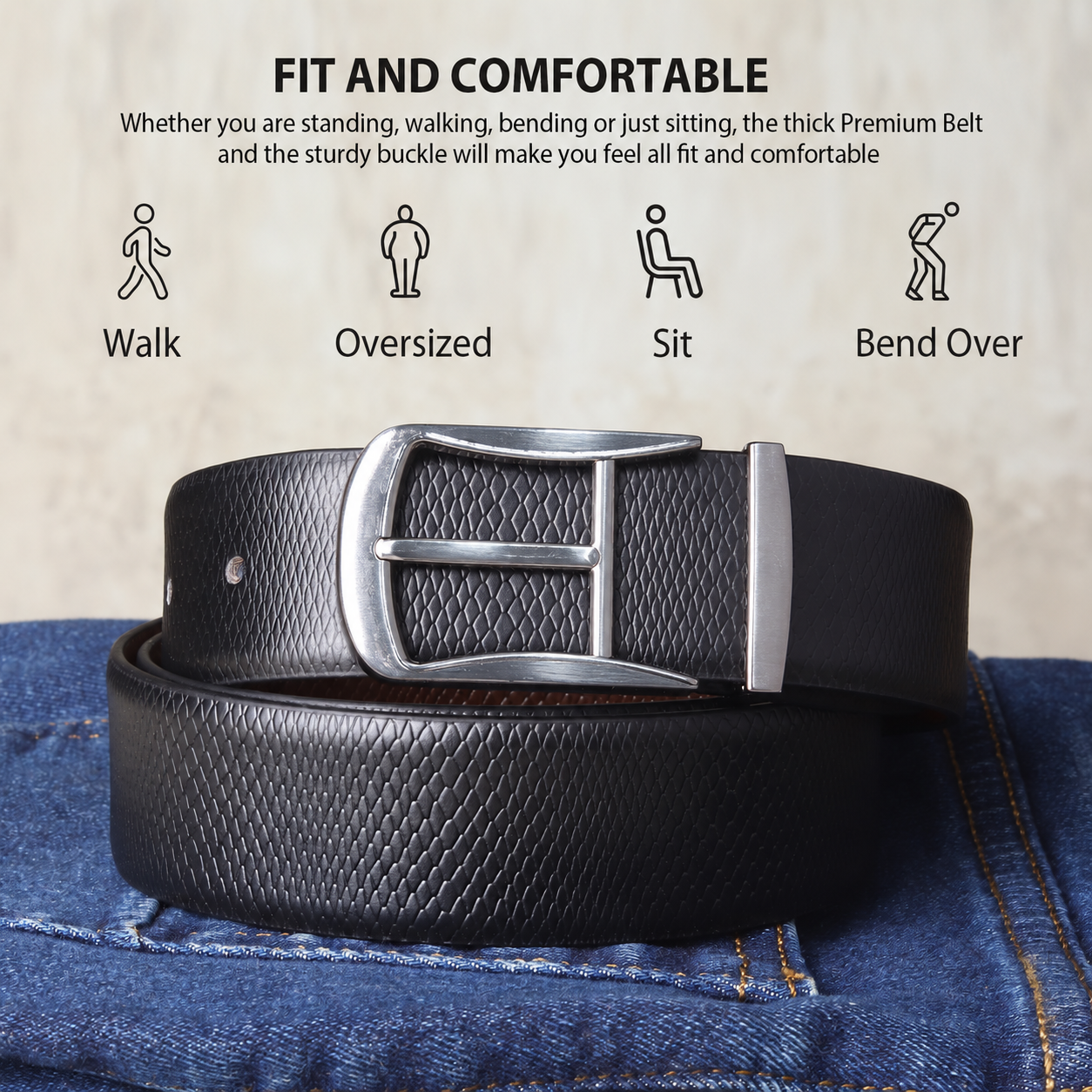 Hayes London | Cronos Viper Black & Brown Italian Leather Reversible Belt for Men – Silver Buckle