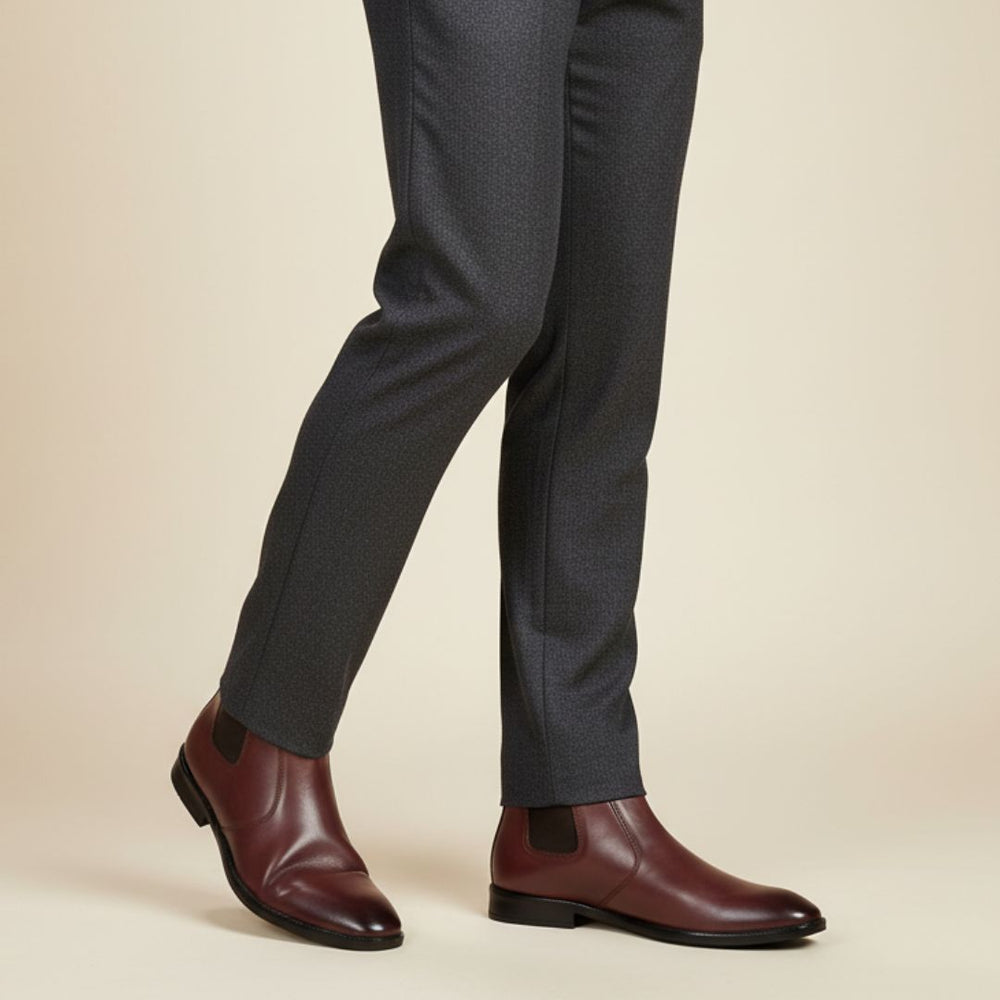 Hayes London | Strider Chelsea Boots – Brown Plain Genuine Leather Men’s Shoes