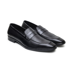 Hayes London | Windsor Black Formal Penny Loafers for Men – Genuine Leather Dotted Slip-On Shoes for Office & Party Wear