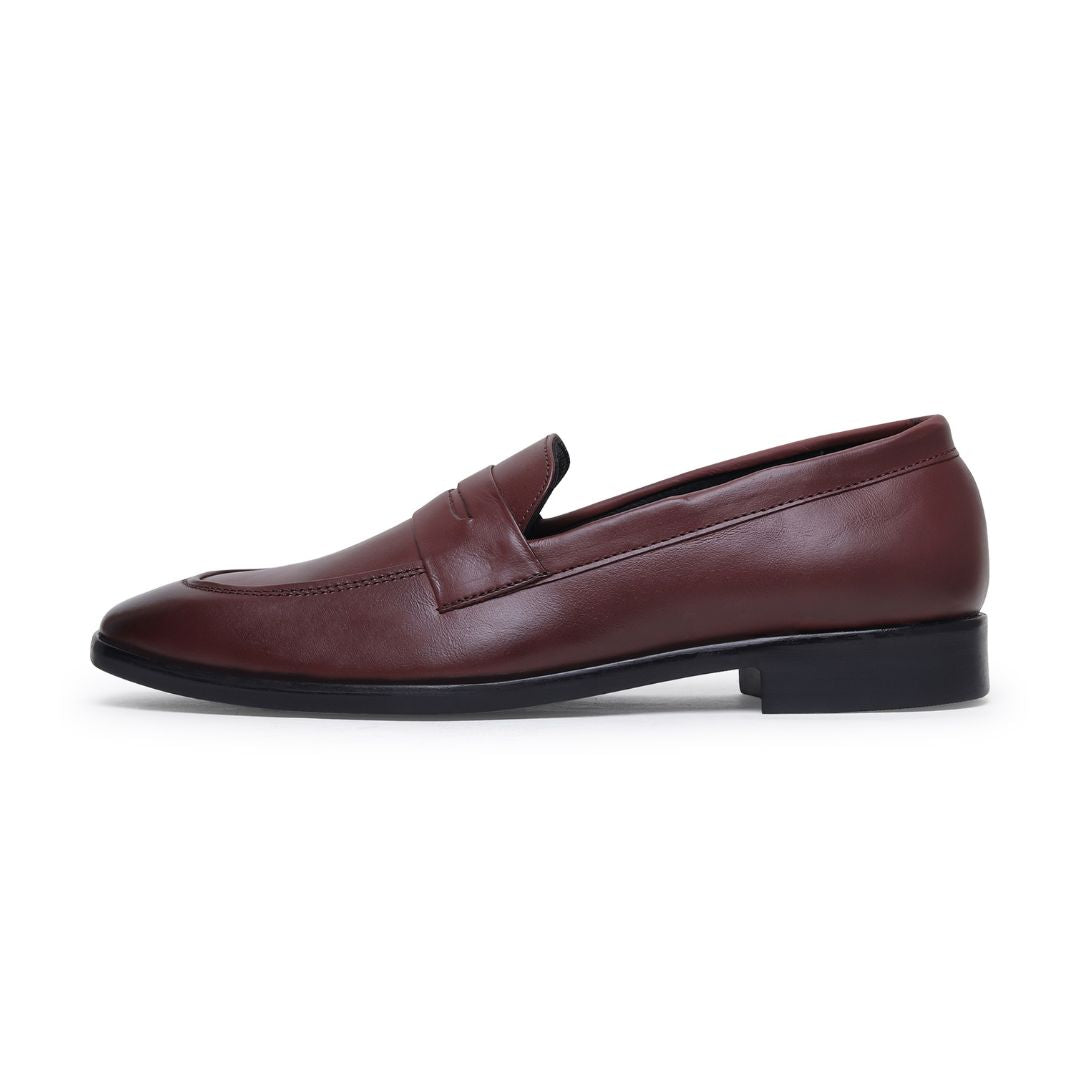 Hayes London | Belmonte Brown Formal Penny Loafers for Men – Genuine Leather Slip-On Shoes for Office & Party Wear