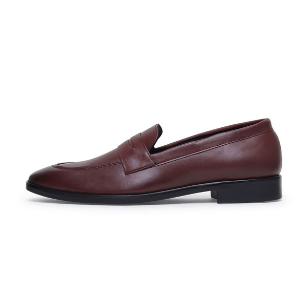 Hayes London | Belmonte Brown Formal Penny Loafers for Men – Genuine Leather Slip-On Shoes for Office & Party Wear