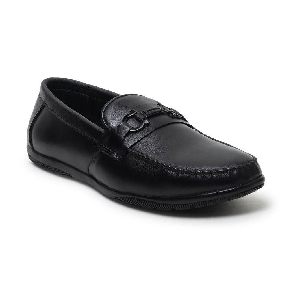 Hayes London | Blaze Horsebit Loafers – Black Plain Genuine Leather Men’s Shoes