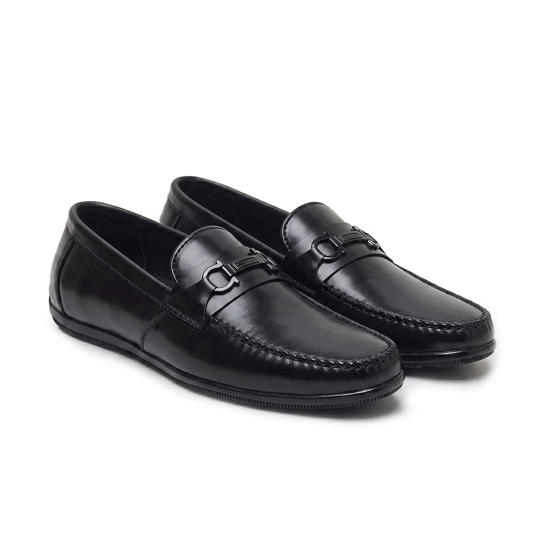 Hayes London | Blaze Horsebit Loafers – Black Plain Genuine Leather Men’s Shoes