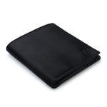 Balck Genuine Leather Card Holder for Men – RFID Blocking Slim Bifold with 11 Card Slots