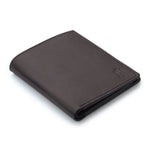 Brown Genuine Leather Card Holder for Men – RFID Blocking Slim Bifold with 11 Card Slots