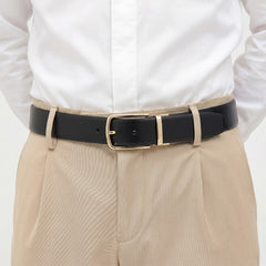 Hayes London | Italian Leather Reversible Black & Brown Belt For Men (Leather Texture: Plain)