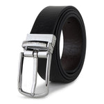 Wild Black & Brown Genuine Leather Reversible Belt for Men – Silver Buckle