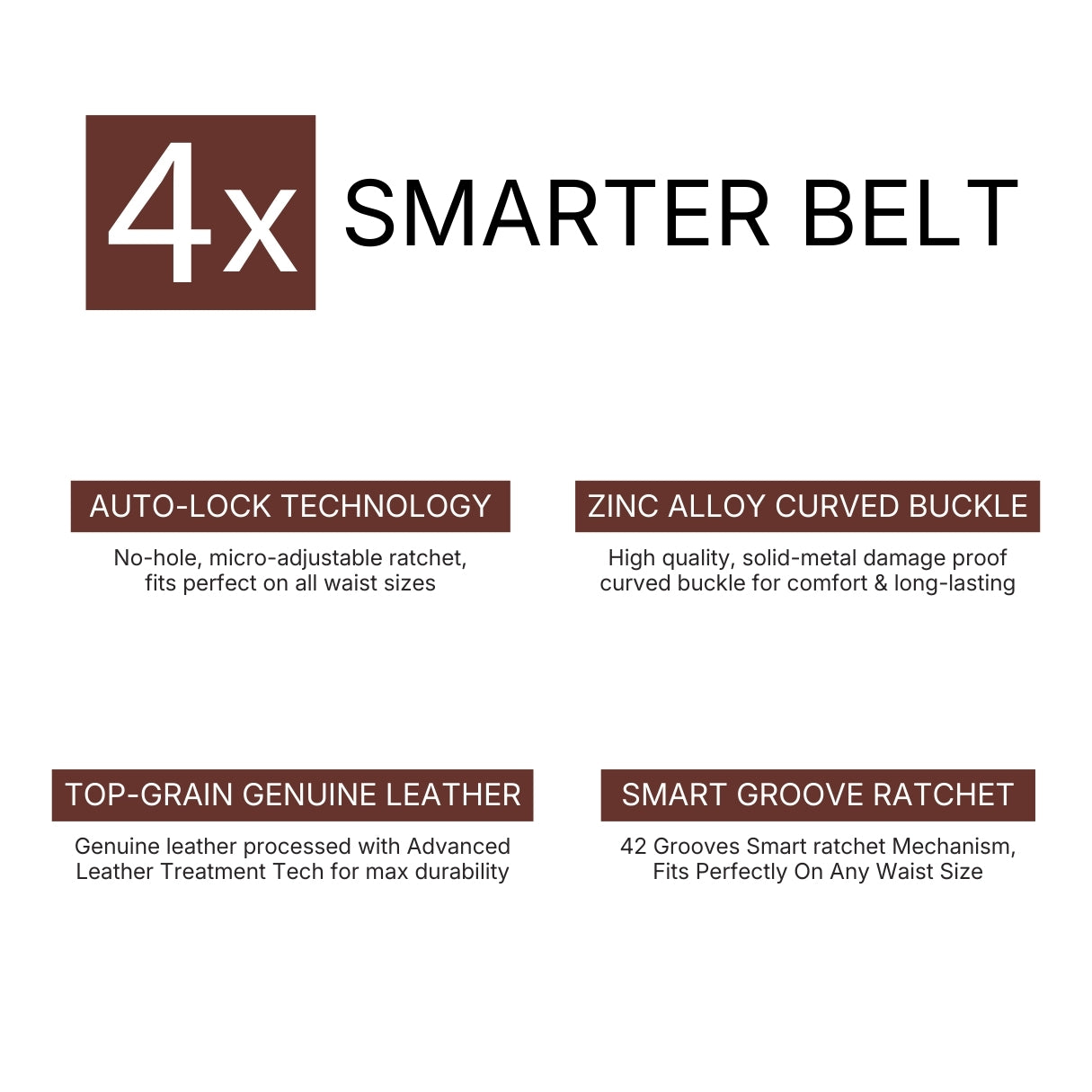 Hayes London | Sparta Auto-Lock No-Hole Genuine Leather Belt for Men – Micro-Adjustable Smart Ratchet Belt for Formal, Office & Casual Wear (Croco Brown Leather & Silver Buckle)
