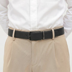 Hayes London | Italian Leather Reversible Black & Brown Belt For Men (Leather Texture: Viper)