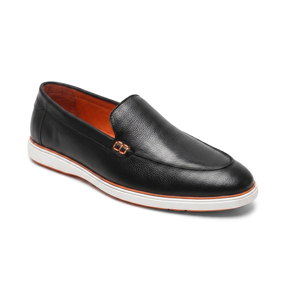 Hayes London | Rio Black - Genuine Leather Casual Loafer Shoes for Men – Smart, Breathable Summer-Walk Loafers