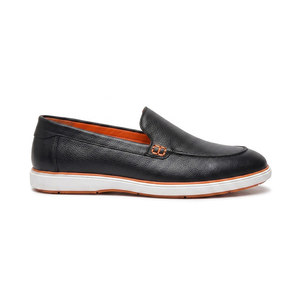 Hayes London | Rio Black - Genuine Leather Casual Loafer Shoes for Men – Smart, Breathable Summer-Walk Loafers