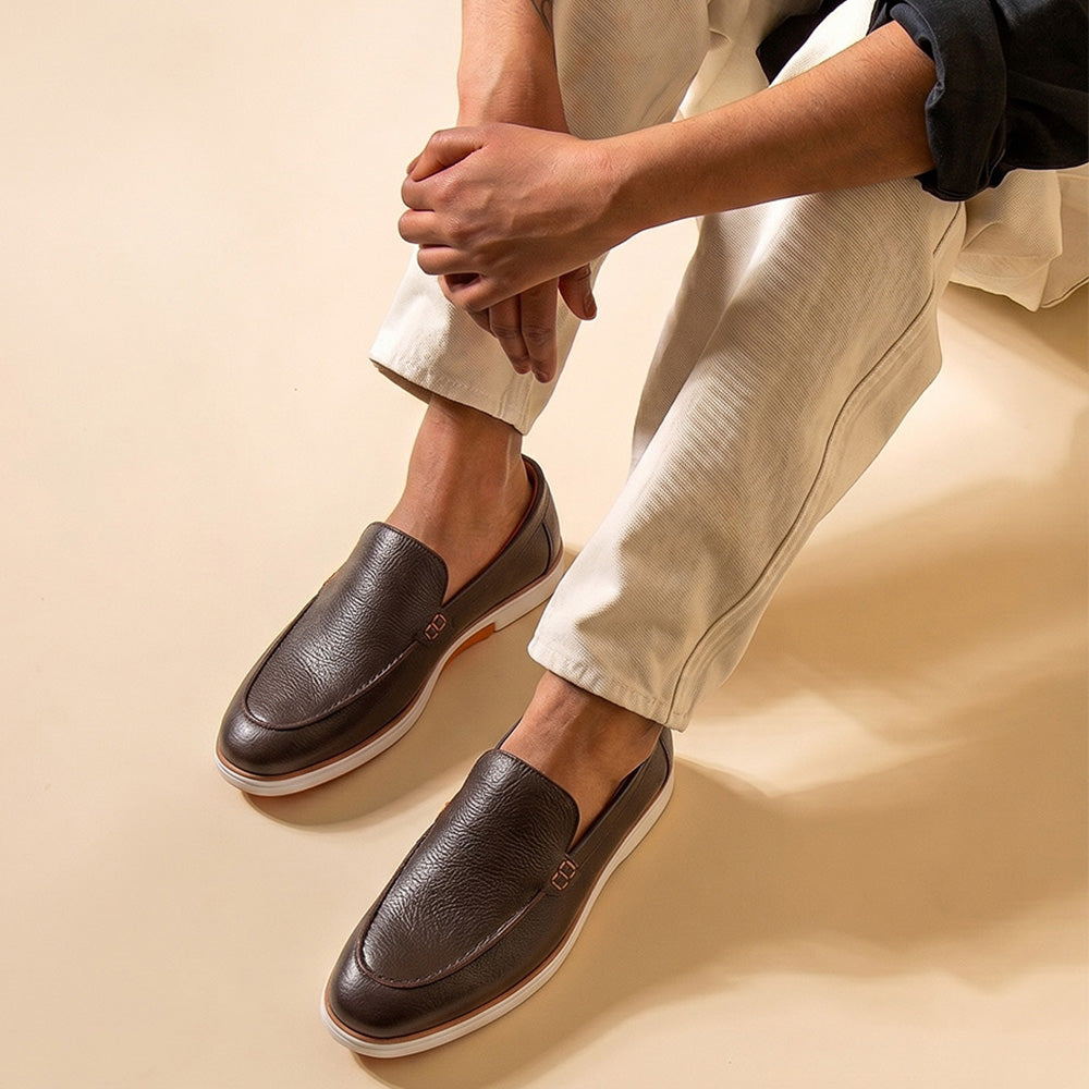 Hayes London | Rio Brown - Genuine Leather Casual Loafer Shoes for Men – Smart, Breathable Summer-Walk Loafers