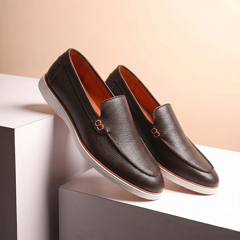 Hayes London | Rio Brown - Genuine Leather Casual Loafer Shoes for Men – Smart, Breathable Summer-Walk Loafers