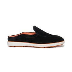 Hayes London | Riviera Ash Grey - Italian Suede Leather Backless Slip-On Mule Loafers for Men – Casual Summer-Walk Half Shoes
