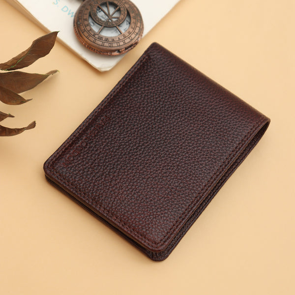 Hayes London | Hayes London Signature Brown Genuine Leather Textured Wallet for Men - RFID Blocking, Slim Bifold Wallet with 8 Compartments