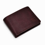 Hayes London Signature Brown Genuine Leather Textured Wallet for Men - RFID Blocking, Slim Bifold Wallet with 8 Compartments