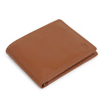 Signature Tan Genuine Leather Textured Wallet for Men - RFID Blocking, Slim Bifold Wallet with 8 Compartments