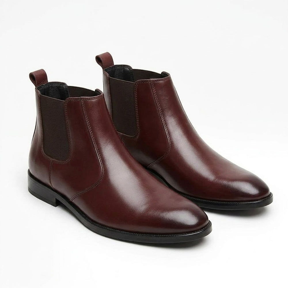 Hayes London | Strider Chelsea Boots – Brown Plain Genuine Leather Men’s Shoes