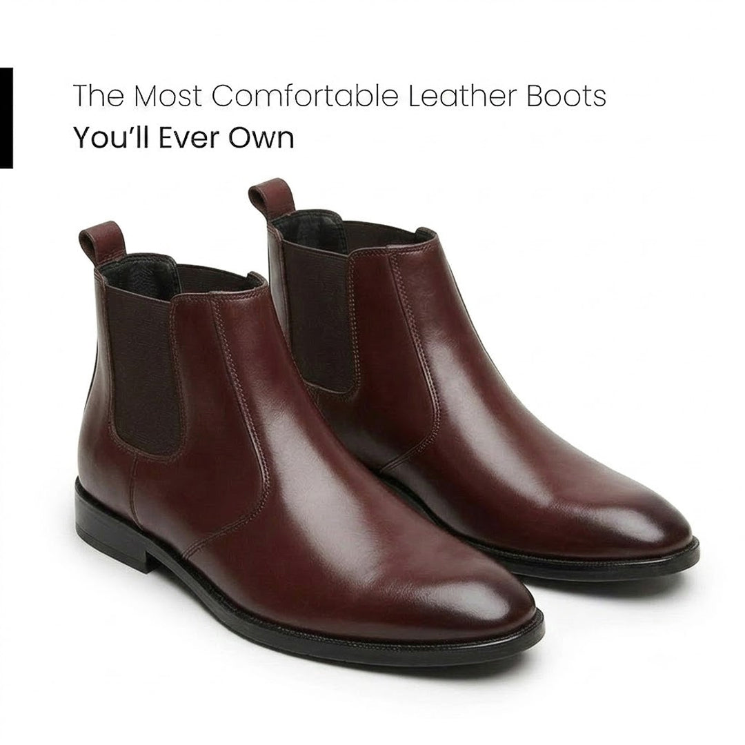 Hayes London | Strider Chelsea Boots – Brown Plain Genuine Leather Men’s Shoes