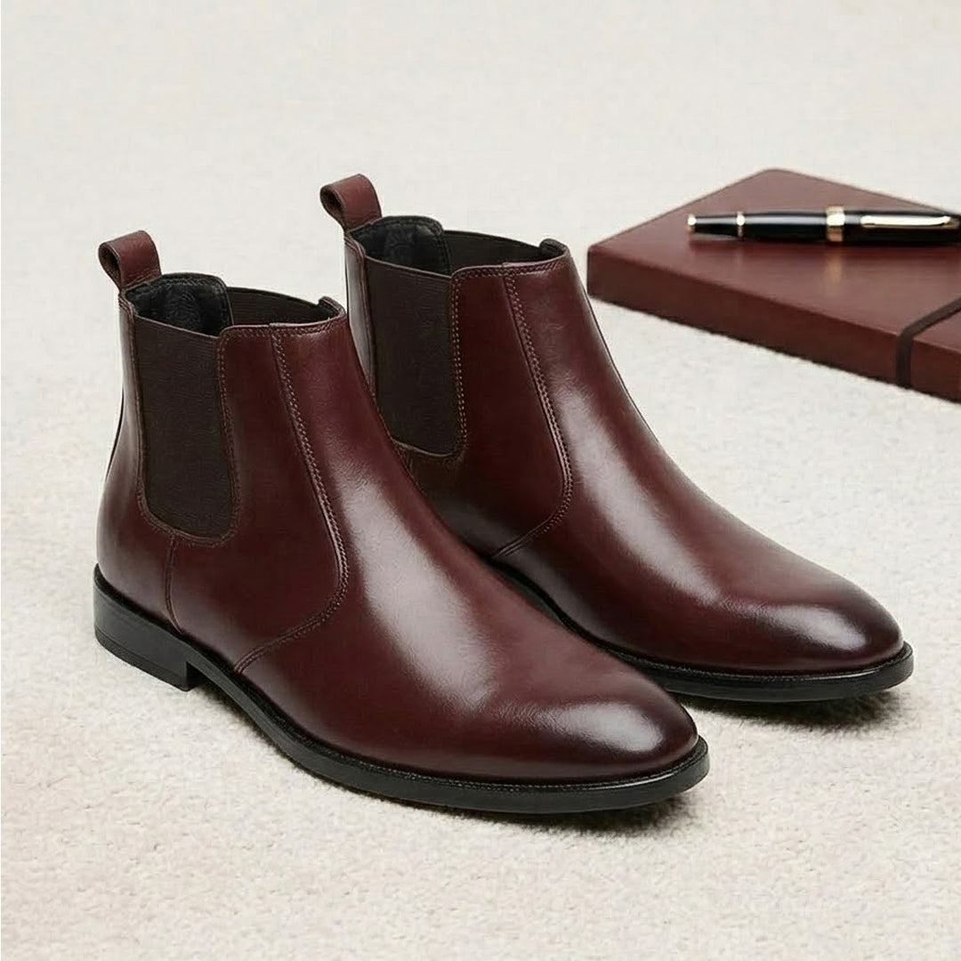 Hayes London | Strider Chelsea Boots – Brown Plain Genuine Leather Men’s Shoes