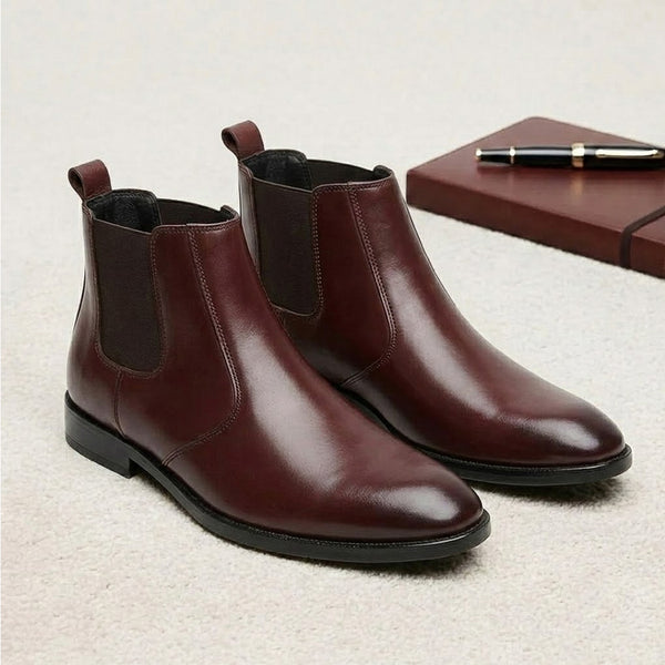 Hayes London | Strider Chelsea Boots – Brown Plain Genuine Leather Men’s Shoes