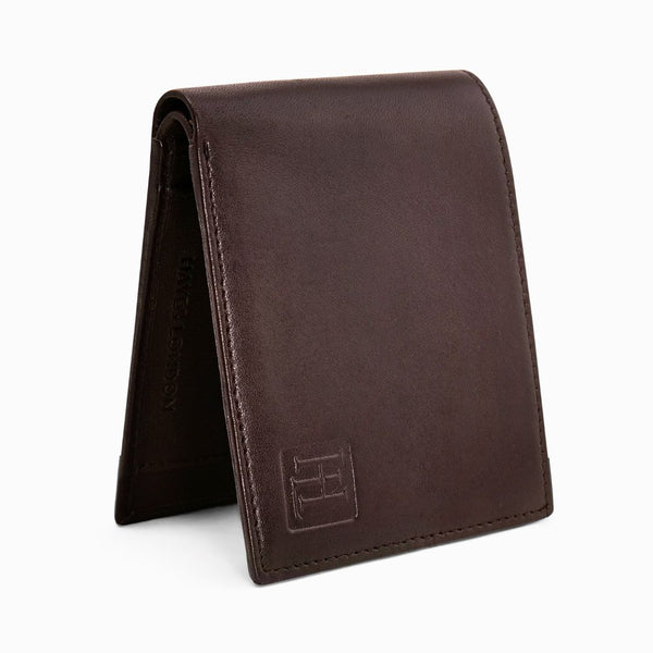 Hayes London | Hayes London Stud Brown Genuine Leather Wallet for Men - RFID Blocking, Slim Bifold Wallet with 8 Compartments